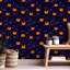 Papier peint auto-adhésif citrouille d'Halloween citrouille d'Halloween incandescent et amovible 24 po x 118 po (60 x 300 cm)-132838542