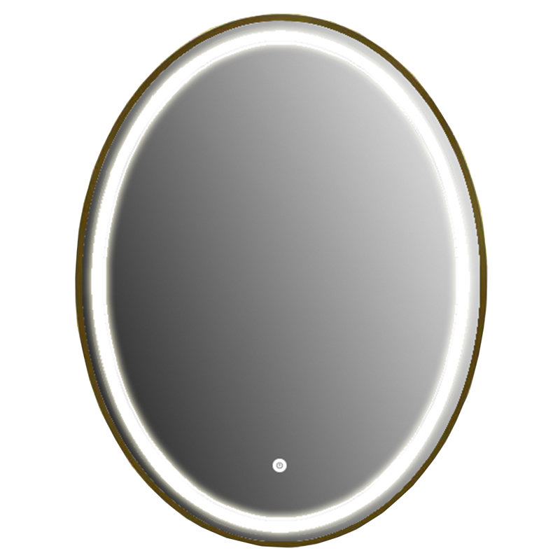 Miroir de salle de bain Carolea, Doré