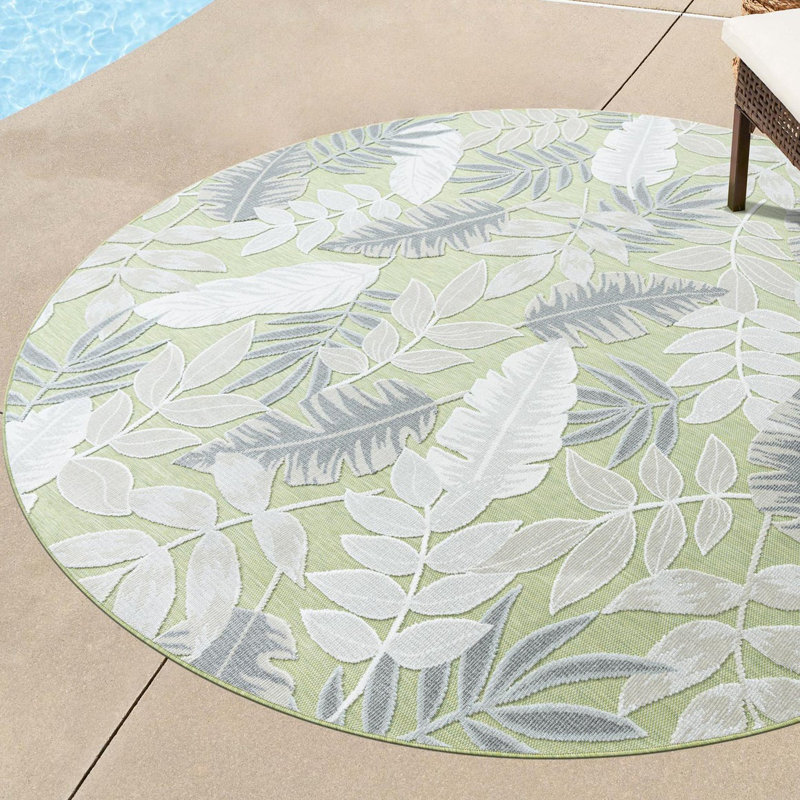 Firman Wygant Indoor/Outdoor Area Rug, Round 4'5"