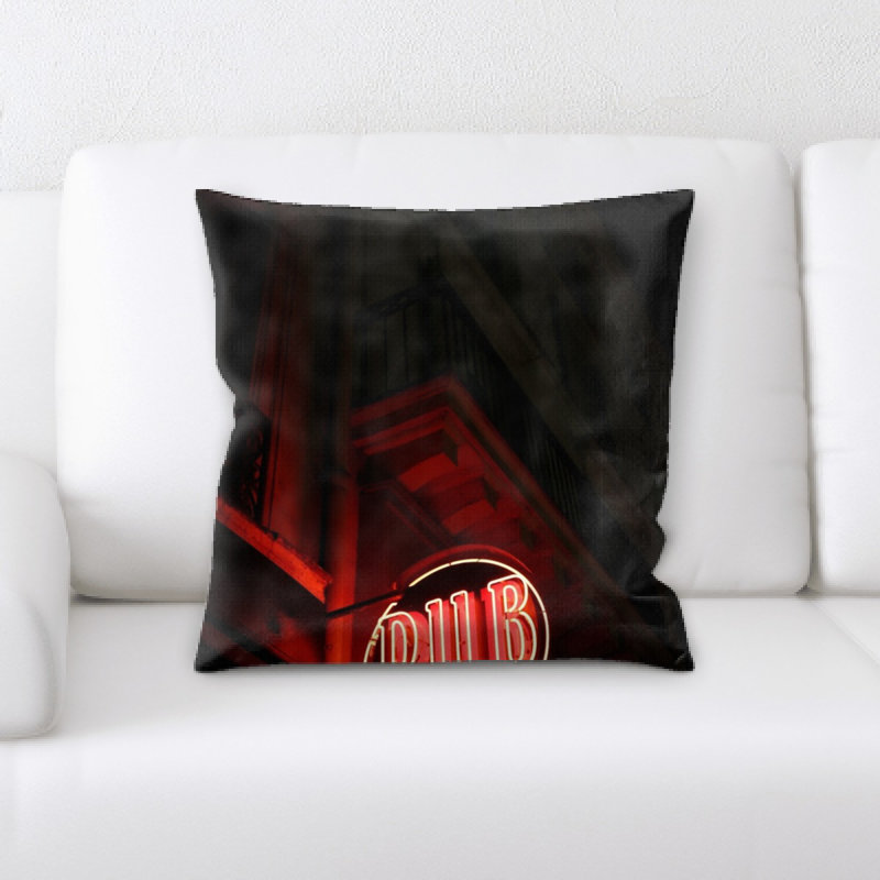 Lamar Red Throw Pillow