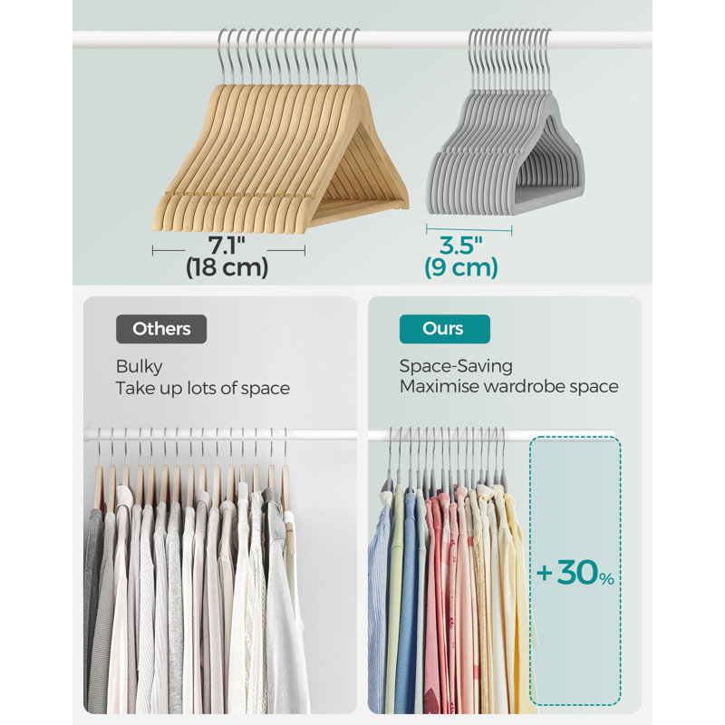 Baby Velvet Hangers, Pack Of 50 Kid's Coat Hangers, 360° Swivel Hooks, Space-Saving Clothes Hangers, Non-Slip Children's Hangers For Clothes In Wardrobe, Dove Grey
