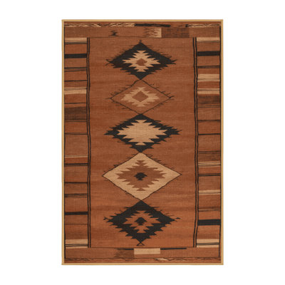 Machine Washable Persian Brown Area Rug