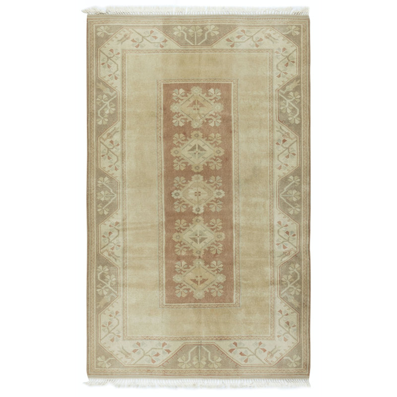 Tapis rétro Milas (Melas), couleurs terreuses douces, 100% laine