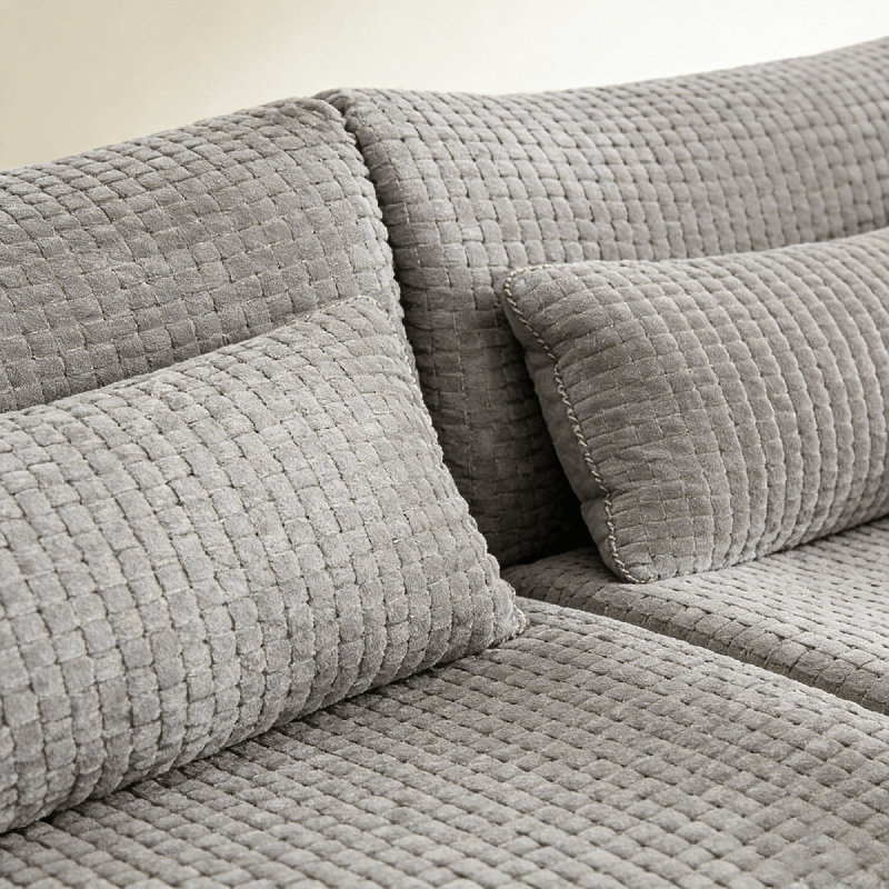 Canapé modulaire de 78,8 po Boneless, Gris