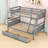 2 Drawers Twin Over Full Bunk Bed With Guardrails, Can Be Split Into 2 Individual Beds-1207764228