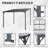 9.3x10 Outdoor Metal  Pergolas Lean To Wall-mounted Gazebo With Sloping Roof Hardtop Canopy For Patio,garden,yard