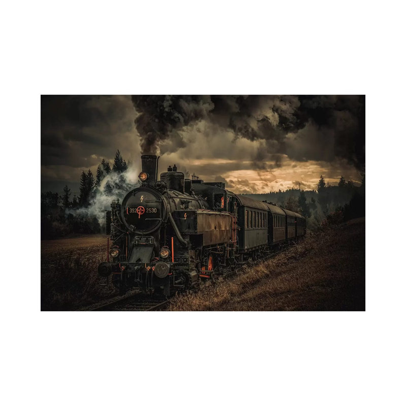 «Gold Digger Train» par Hubert Bichler - reproduction de photo sur toile tendue, H 26 po x l 40 po x 1,5 po