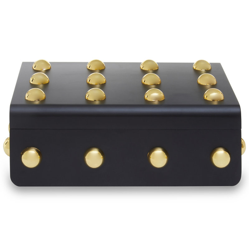 Laureen Accessory Box, Black/Gold