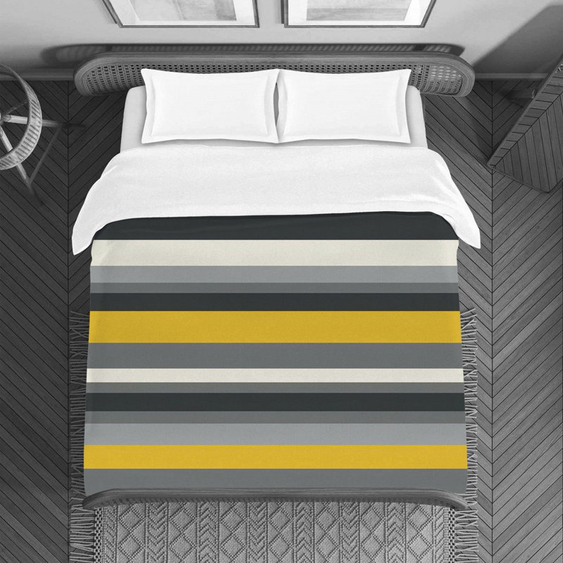 Polyester Striped Duvet Cover, Twin Duvet Cover