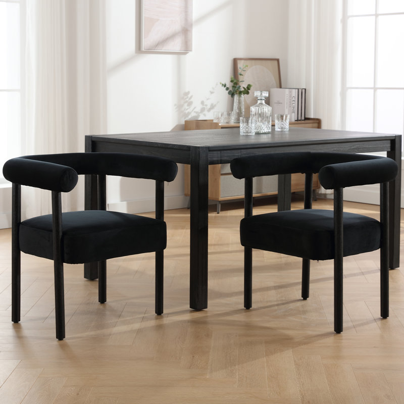 Chaise d'appoint Deizel, Noir / noir