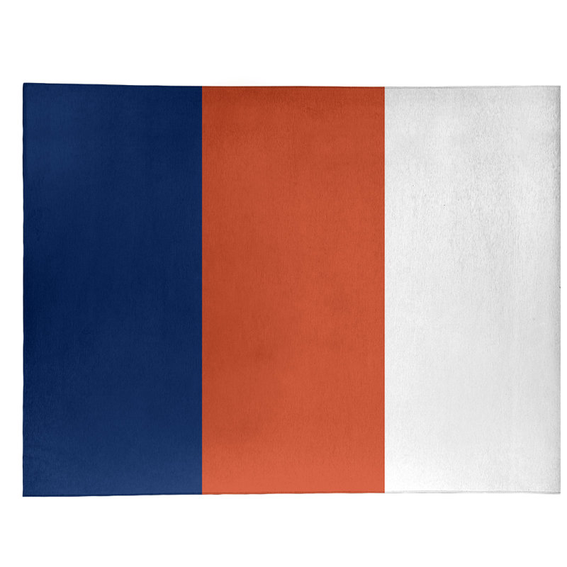 Tapis à rayures orange national hockey, Rectangle 5 pi x 7 pi
