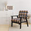 Chaise avec accoudoirs rembourrée Rainbow Tartan