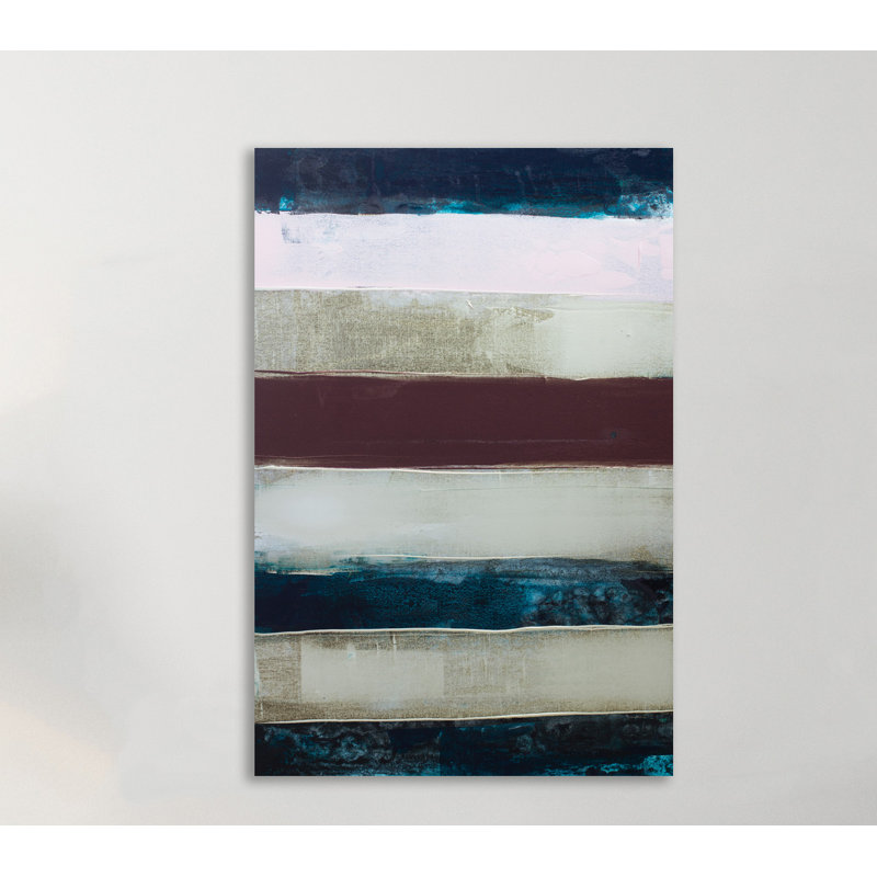 Number Stripe II by Kent Youngstrom - Wrapped Canvas Painting, 38 cm H x 25 cm W