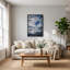 «Blue Leaves Over Misty Mountains», art mural sur toile-871627208