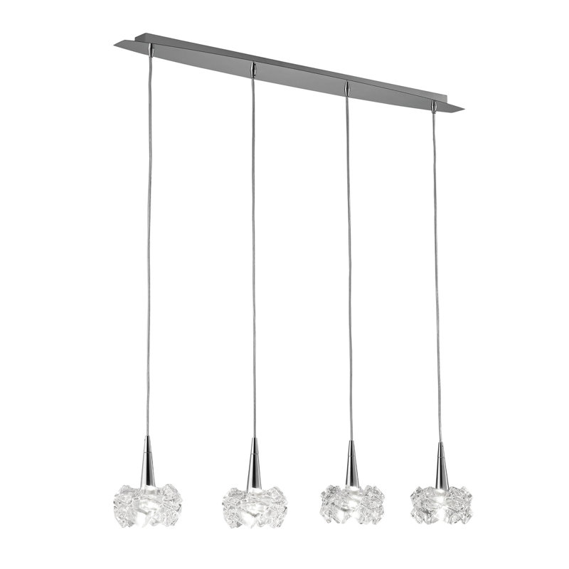 Wanda 4 - Light Polished Chrome Kitchen Island Pendant