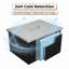 Bac à glaçons commercial avec couvercle, coffre à glaçons sous la barre en acier inoxydable, grande capacité de stockage de glaçons avec système de drainage, bar isotherme pour bar, station de cocktail