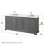 Ensemble de meuble-lavabo double 80 "Deborah-61125903-40065810