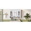  Armoire murale 47 po avec miroir, 3 tablettes réglables et compartiments ouverts, rangement pour salle de bain au-dessus de la toilette, blanc