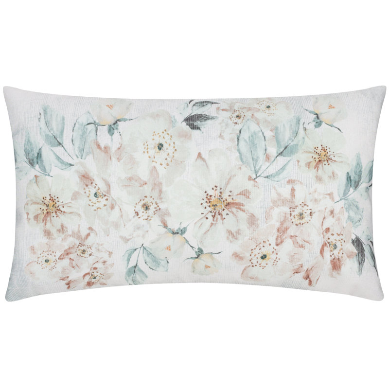 Canina Indoor / Outdoor Floral White Cushion, 30"H x 50"W