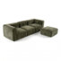 Canapé modulaire en chenille 4 pièces avec repose-pieds 4 pièces