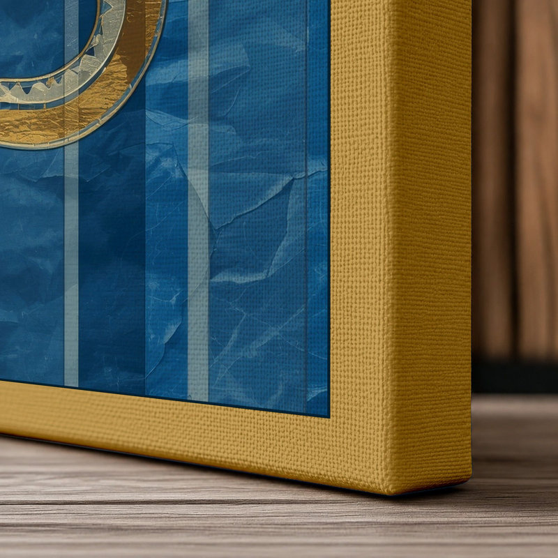 Gilded Serpent Art Deco - Wrapped Canvas, 30x20 - 76.2 x 50.8 cm, Ochre Border