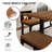 5-Piece Dining Table Set for 4-8 People, Extendable Kitchen Table Set with 2 Benches and 2 Square Stools, Mid-Century Dining Room Table , Saving Space-2014911617