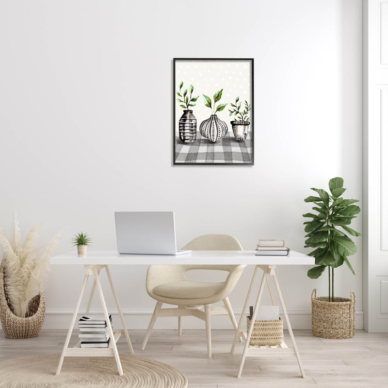 «Pots Herbs» par Kate Eldridge, H 30 po x l 24 po x P 1,5 po, Toile tendue