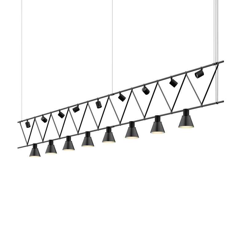 Lustre linéaire unique à 8 lumières DEL Suspender®