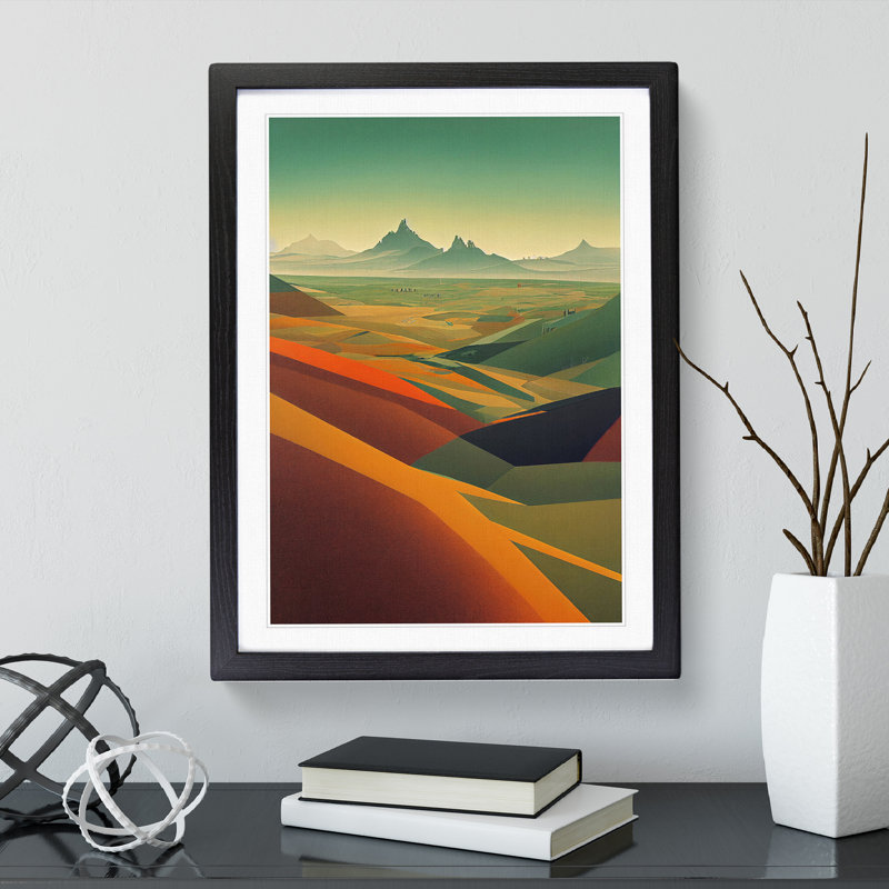 Brilliant Mountain Landscape - Wall Art, Black, 64cm H x 46cm W x 2cm D