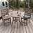 3-Piece Outdoor Bistro Set Built-In Umbrella Hole Weather Resistant Patio Garden Furniture