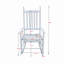 Chaise berçante en bois, sans tapis