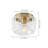 1-Light 6.3" Modern Transitional Round Ribbed Glass Flush Mount Ceiling Light