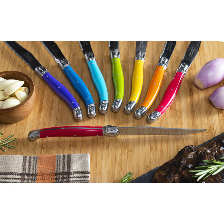 French Home Set of 8 Laguiole Steak Knives, Rainbow Colors – frenchhome