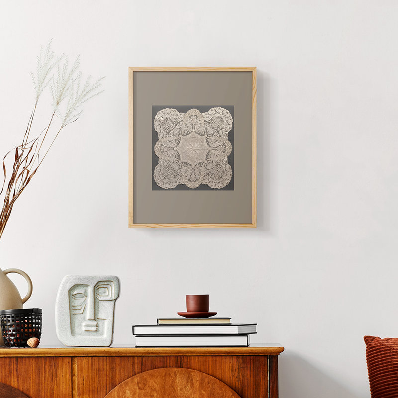 «Vintage Abstract Print Lxxxi» sur, H 10 po x l 8 po, Naturel