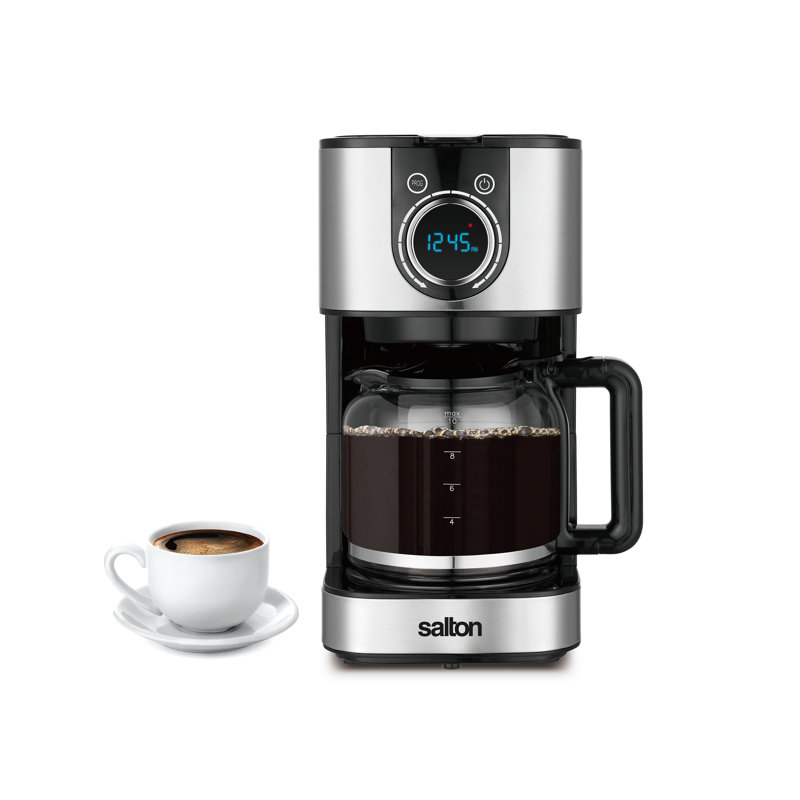 Cafetière numérique en acier inoxydable - 10 tasses