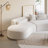 109" 2-Piece Curved Velvet Sectional Sofa With Pillows