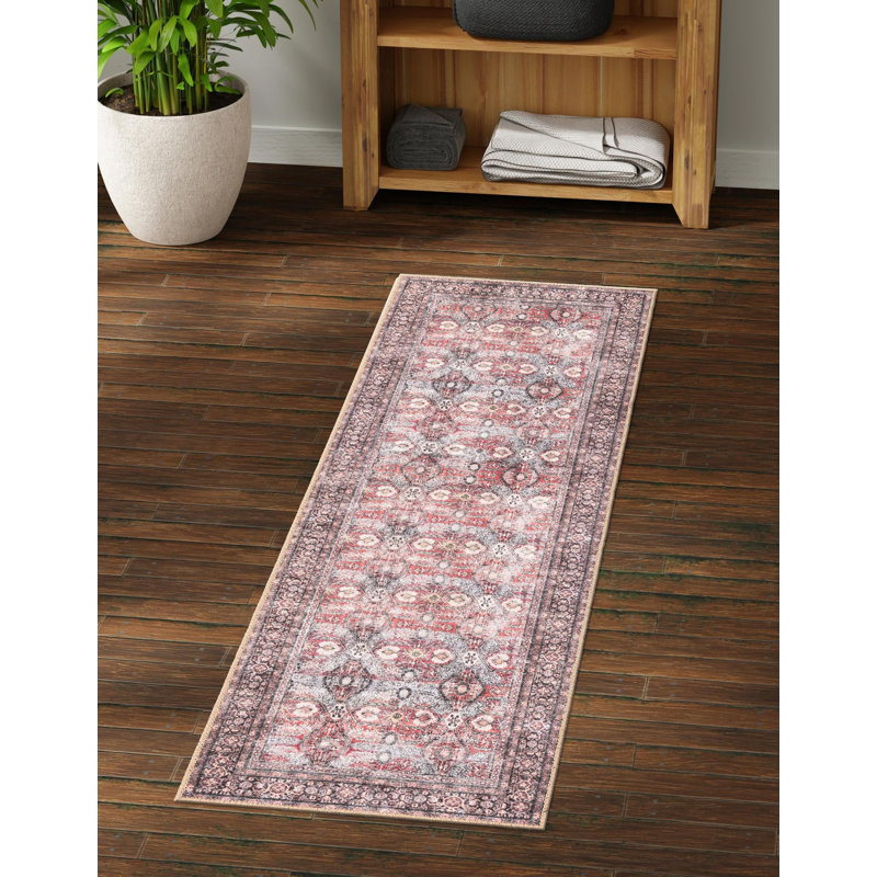 Bungalow Rose Abigail Timeless Rug, Tapis de couloir 2 pi x 5 pi 1 po