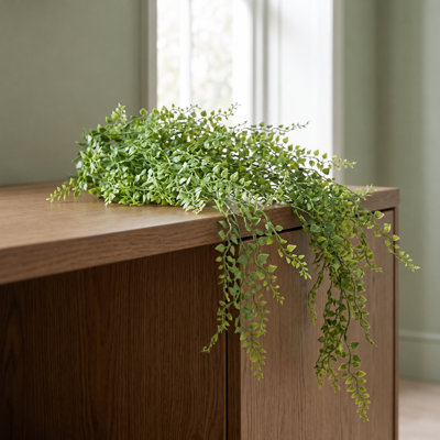 Artificial Hanging Plants Fire / UV Resistant 82 cm H Faux Fern Plant
