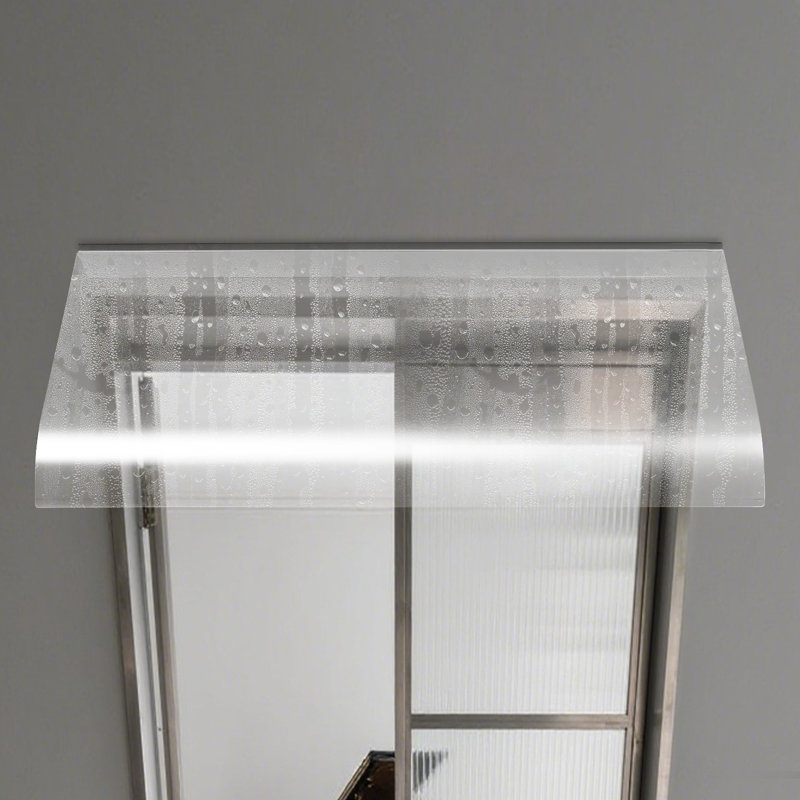 Auvent de fenêtre incliné en transparent, H 2 po x l 31,5 po x P 15,7 po, Transparent