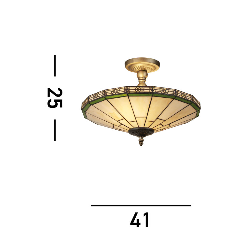 Blarney Glass Semi Flush Mount