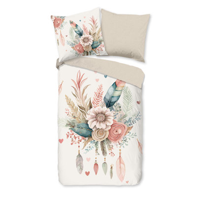 Cotton Abstract Duvet Cover with Pillowcases
