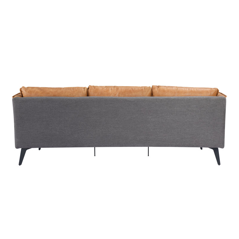 MESSINA LEATHER SOFA COGNAC