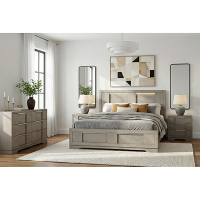 Busey King 4PC Bedroom Set In Grey