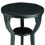 Table de bout ronde 24 "en bois manufacturé noir avec tablette