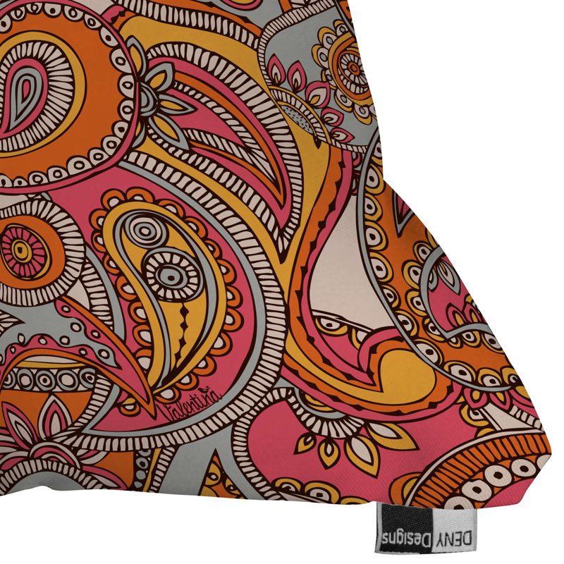 Coussin Valentina Ramos Paisley, 20 po x 20 po