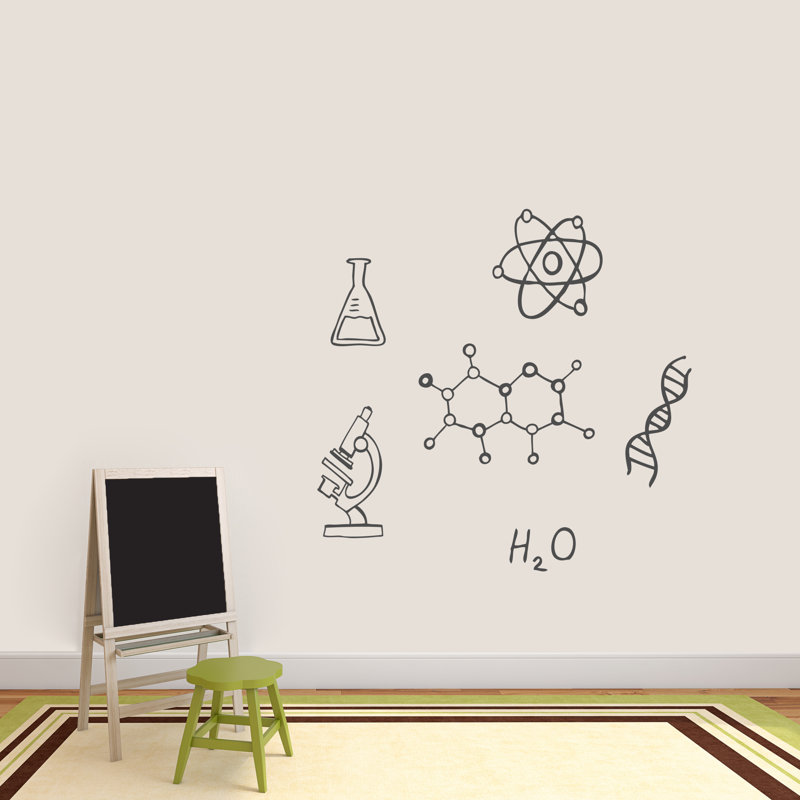 Adhésif décoratif chimie, Gris foncé