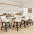 Tabouret de bar 360 ° avec structure en bois massif