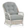 Chaise avec accoudoirs en rotin Everglade