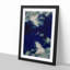Crescent Moon Through the Clouds in Abstract - Picture Frame Graphic Art Print-55682696-55682694