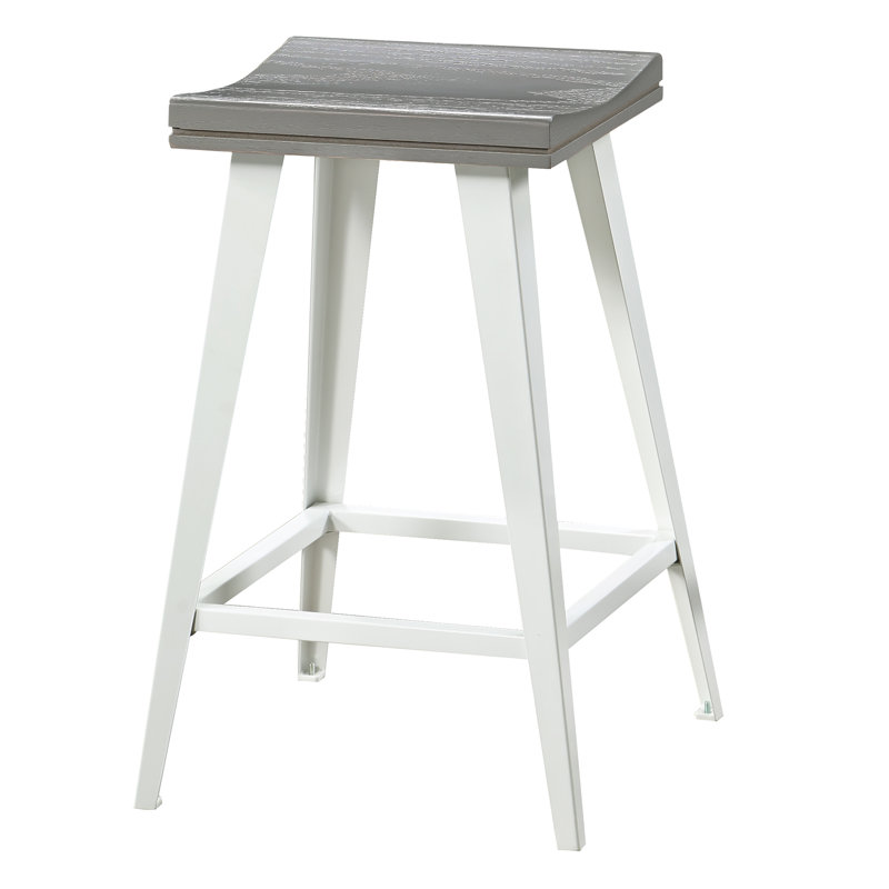 Ensemble de salle à manger à hauteur de comptoir 2 personnes Meddard, Gris antique, Gris antique / blanc